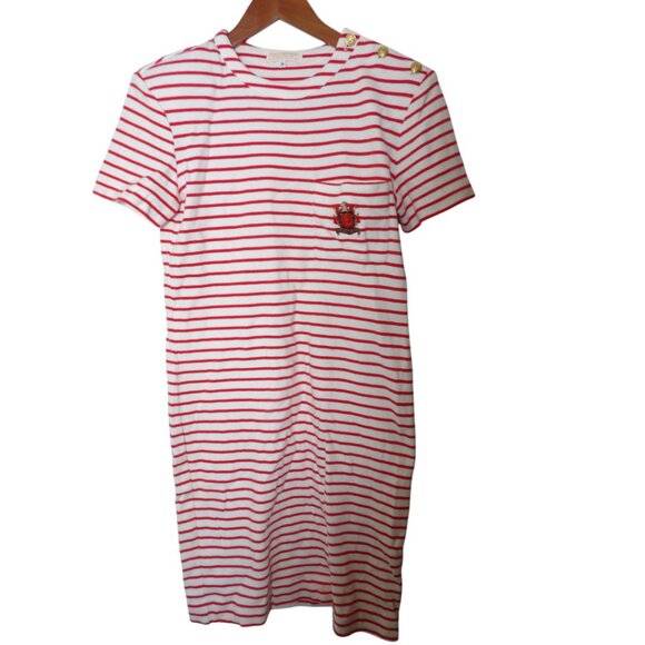 Vintage Women's Brooks Brothers Summer Red Stripe Dress Knit M Preppy Spring